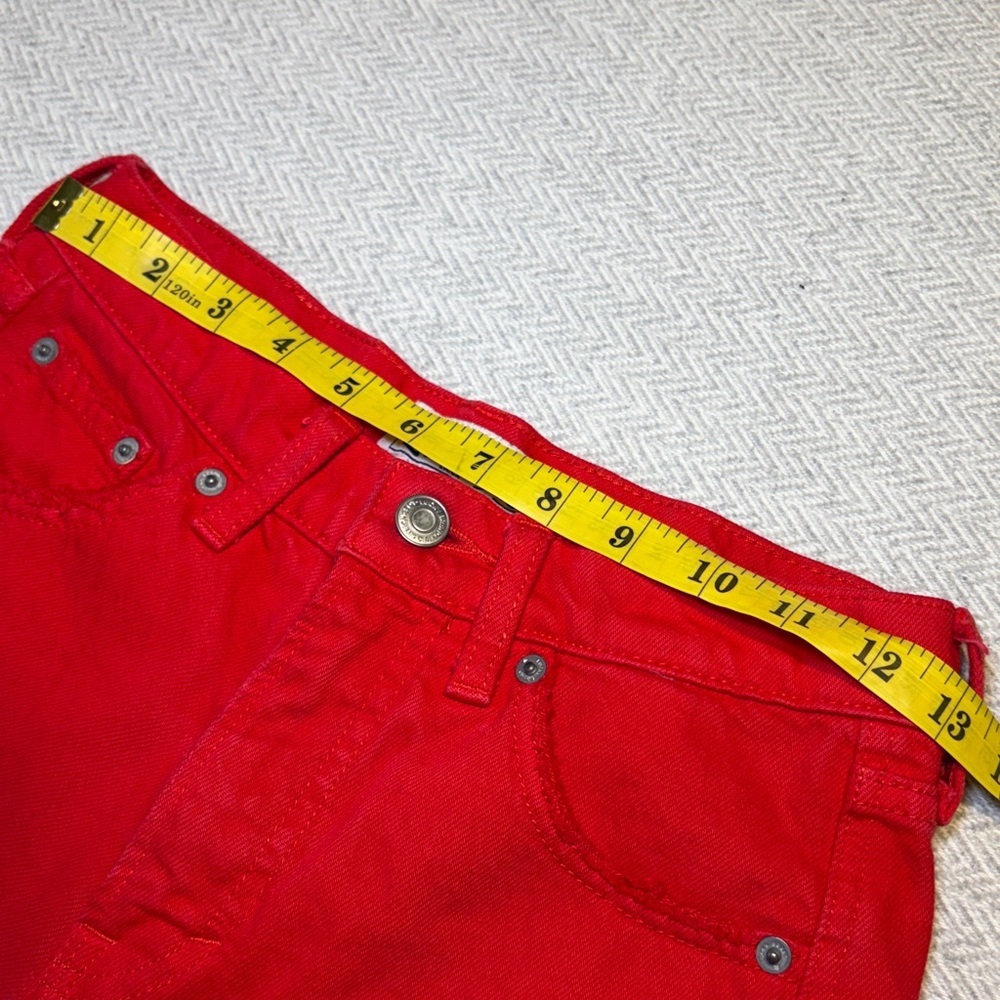 Lucky Brand Red Jean Shorts.  Size 00 - Picture 5 of 12